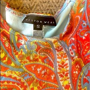 Weston wear fine mesh paisley tank top